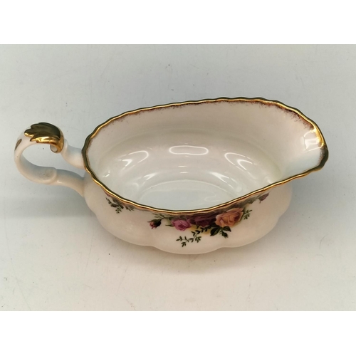 332 - Royal Albert 'Old Country Roses' Meat Platter (34.5cm x 27cm), Gravy Boat and Undertray plus Salt an... 