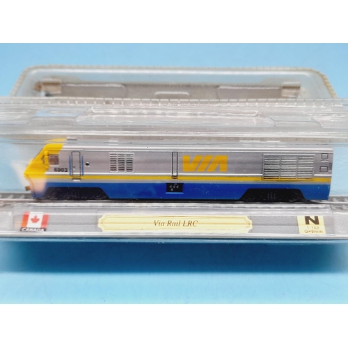 361 - Del Prado 'N' Gauge Model Trains 'Locomotives of the World' (10) to include VIA Rail LRC, SNCF BB 22... 