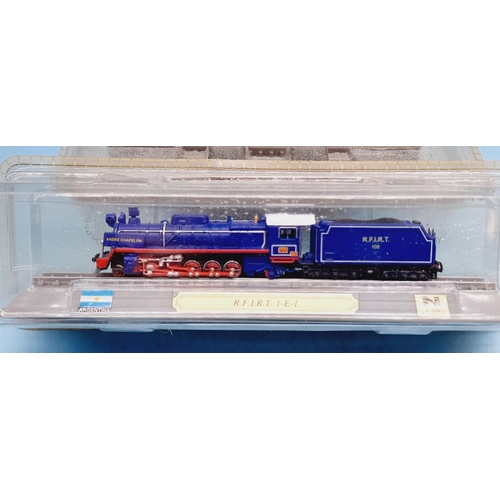 361 - Del Prado 'N' Gauge Model Trains 'Locomotives of the World' (10) to include VIA Rail LRC, SNCF BB 22... 