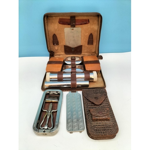 416 - Collection of Boxed and Cased Items (6) to include Knives, Spoons, Razor, etc.