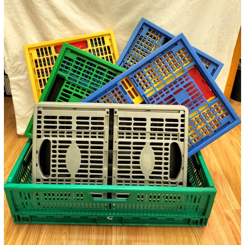 417 - Plastic Bread Tray plus 5 x Folding Storage Trays.