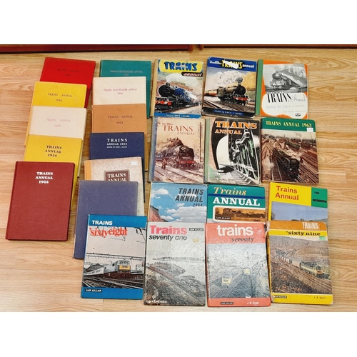 428 - Collection of Railway Related Reference Books to include Trains Annuals 1947-1971.