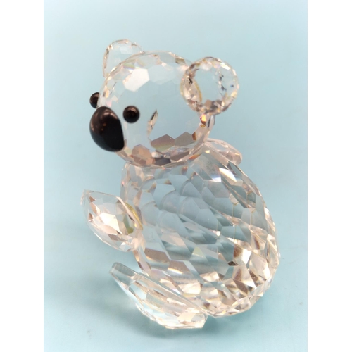 432 - Swarovski Crystal 4cm 'Koala' Figure (Left Facing) From The Endangered Species Collection Designed b... 