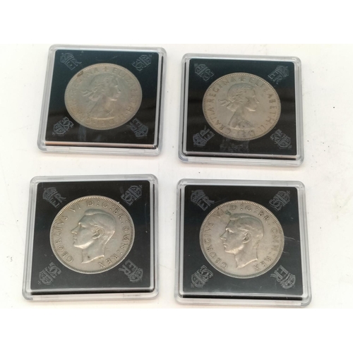 447 - 10 x Half Crown Cased Coins 1937-1965.