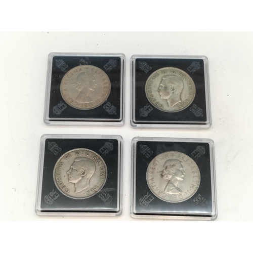 447 - 10 x Half Crown Cased Coins 1937-1965.