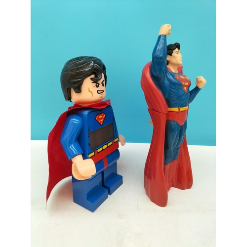 458 - Collection of DC Comics Superman Figure Items to include Boxed Mug, LEGO Clock, Bubble Bath, 1979 Co... 