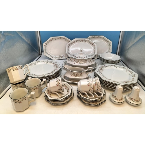 460 - Large Collection of Johnson Bros 'Eternal Beau' Items to include Dinner Plates (10), Bowls, Mugs, Cu... 