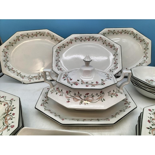 460 - Large Collection of Johnson Bros 'Eternal Beau' Items to include Dinner Plates (10), Bowls, Mugs, Cu... 