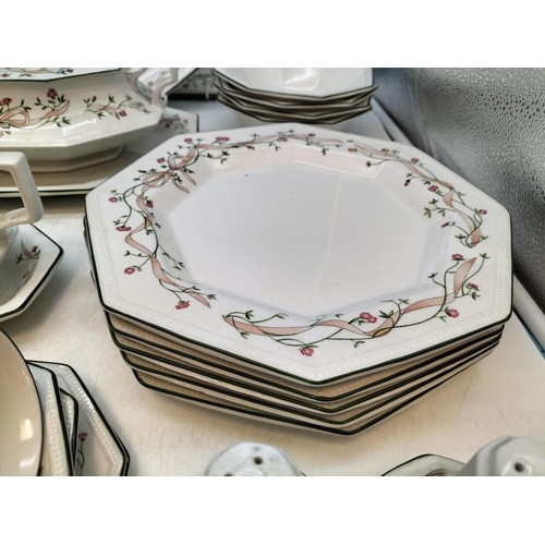 460 - Large Collection of Johnson Bros 'Eternal Beau' Items to include Dinner Plates (10), Bowls, Mugs, Cu... 