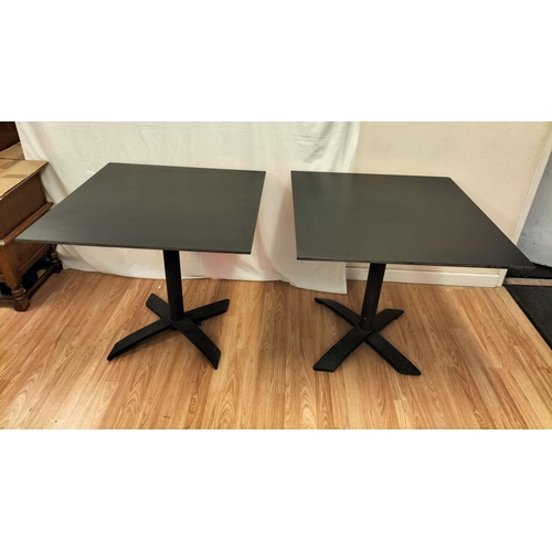 464 - Easy Stack Fold Down Square Kitchen/Dining Tables (2). 72cm High, 80cm x 80cm. Collection Only.