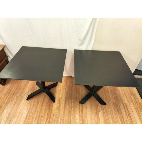 464 - Easy Stack Fold Down Square Kitchen/Dining Tables (2). 72cm High, 80cm x 80cm. Collection Only.