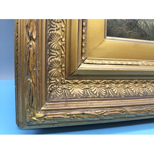 480 - Gilt Framed Painted Landscape Scenes (2). 40cm x 35cm.