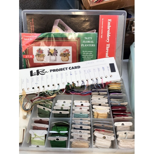 481 - Large Collection of Sewing and Embroidery Items to include Lace, Cottons, Needle Craft, etc.