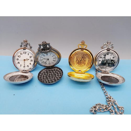 511 - Modern Quartz Pocket Watches (10). Require Batteries.