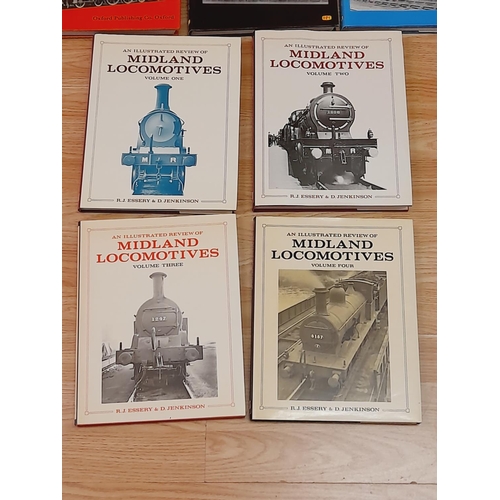 519 - Collection of Railway Related Reference Books to include Midland Locomotives Volumes 1-4, Around the... 