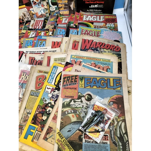 560 - Large Collection of 1980's Comics, to Include Eagle, Warlord, Hotspur, Hornet, Victor, etc.