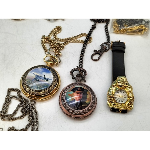 580 - Collection of Items to include a Bag of Watches, Pocket Watches, Clocks, Jewellery, Camera, etc.