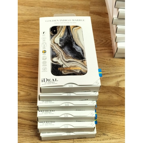 582 - Large Collection (Approx 115) of New and Sealed Ideal of Sweden Phones Cases for iPhone XS Max, iPho... 