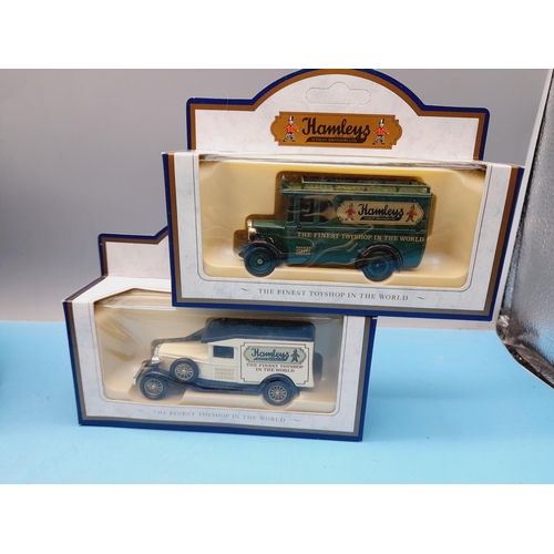 583 - Collection of Vehicles, Boats Trains, etc to include Boxed French Lines, Bismark, Boxed Lledo Advert... 