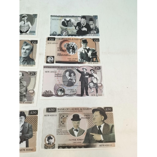 590 - Collection of Comical Bank Notes 'Dad's Army' and 'Laurel and Hardy'.