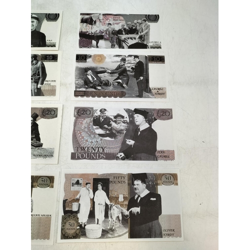 590 - Collection of Comical Bank Notes 'Dad's Army' and 'Laurel and Hardy'.