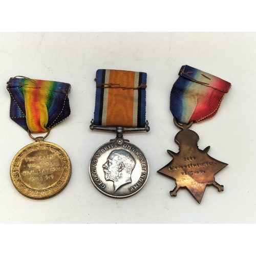 6 - Set of WWI Medals - No 2417 PTEW Withington Manch R.