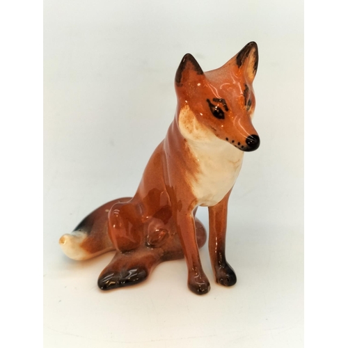 63 - Beswick 8cm Figure of a Seated Fox.