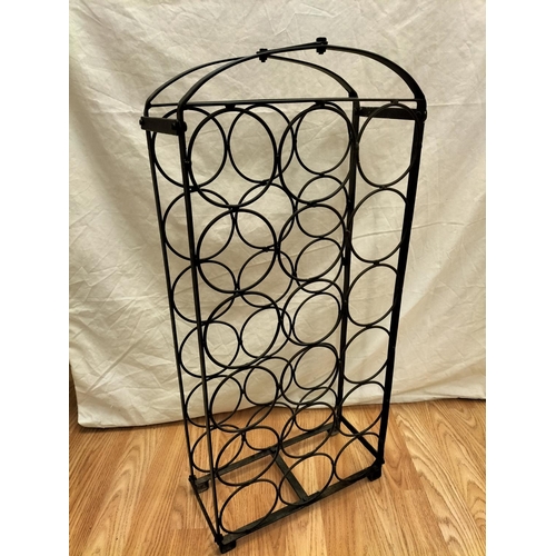 641 - Quantity of Glasses (Some Boxed) plus Wine Rack. 73cm High, 33cm x 15cm. Collection Only.