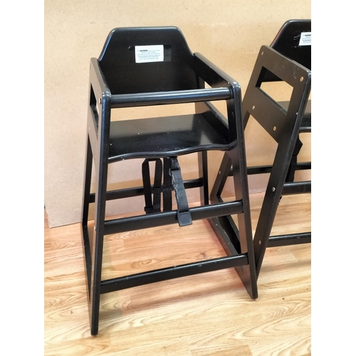 69 - Euro Bambino Commercial Black High Chairs (2). Some Signs of Wear. 75cm High, 50cm x 50cm. Collectio... 