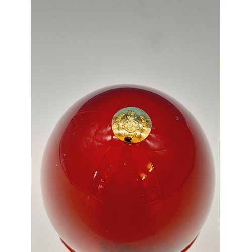 7 - Royal Doulton Flambe Egg on Stand No 2784. Overall Height 14cm.