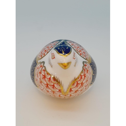 8 - Royal Crown Derby Style Imari Patterned 'Owl' and 'Quail' Paperweights. No Stoppers. Largest 8cm Hig... 