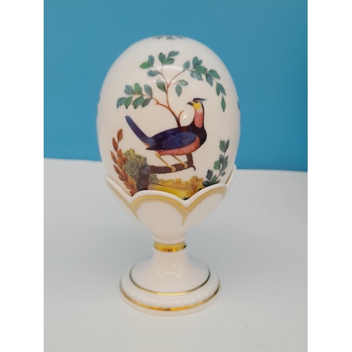 97 - Minton China Bird of Paradise Egg on Stand, Boxed Minton 'Haddon Hall' 11cm Dish, Wedgwood China 'Ku... 