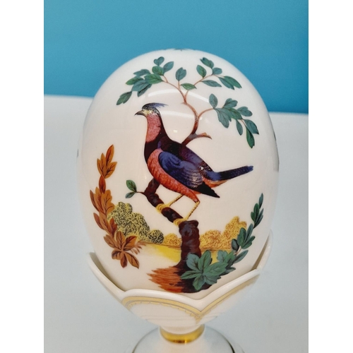 97 - Minton China Bird of Paradise Egg on Stand, Boxed Minton 'Haddon Hall' 11cm Dish, Wedgwood China 'Ku... 