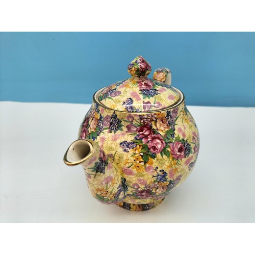 155 - Royal Winton Grimwades 'Welbeck' Pattern Teapot. 16cm High.