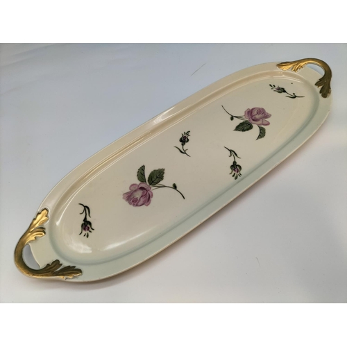 113 - Rosenthal (German) Porcelain Elite Hand Painted Twin Handled Tray in the 'Christmas Rose' Pattern. 4... 