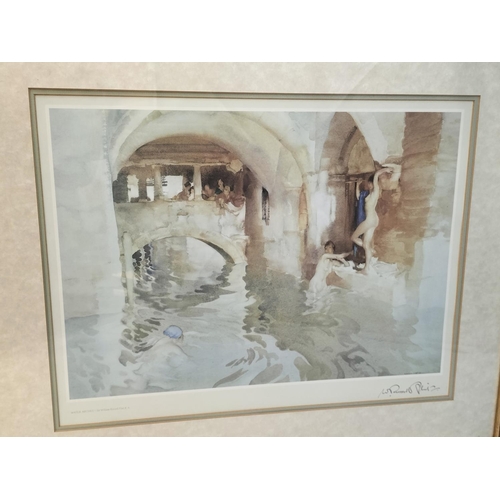 147 - Framed and Glazed William Russell Flint Signed Print 'Water Arches'. 53cm x 43cm.