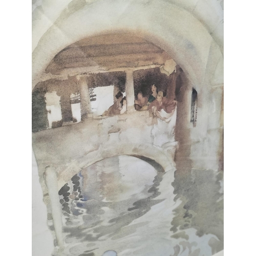 147 - Framed and Glazed William Russell Flint Signed Print 'Water Arches'. 53cm x 43cm.