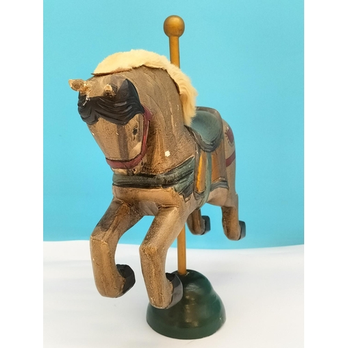 148 - Vintage Carousel Horse Figure. 30cm High x 24cm.