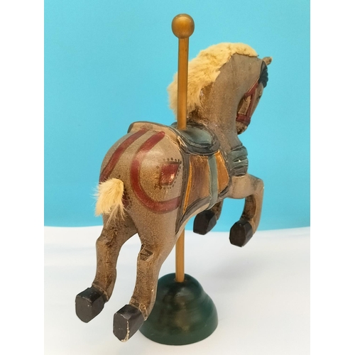 148 - Vintage Carousel Horse Figure. 30cm High x 24cm.