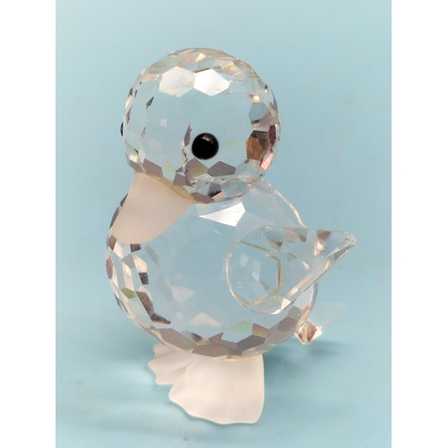 158 - Swarovski Crystal Mini (3cm Tall) Standing Duck Figure From The Beauties of the Lake Collection Desi... 