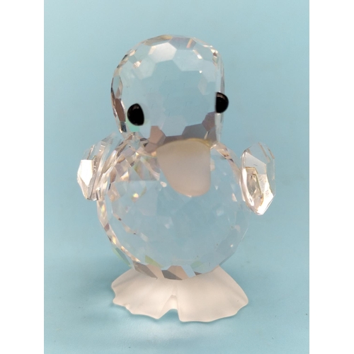 158 - Swarovski Crystal Mini (3cm Tall) Standing Duck Figure From The Beauties of the Lake Collection Desi... 