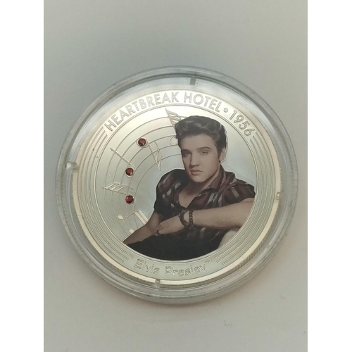 21 - 925 Silver Elvis Presley 'Heartbreak Hotel' One Dollar Coin. No 38 of 499.