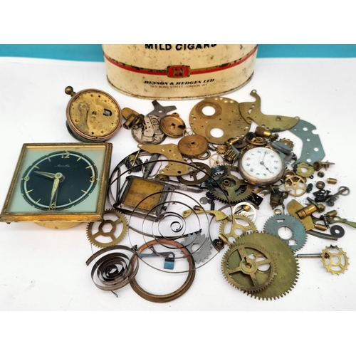 271 - Collection of Vintage Clock and Watch Parts to include Silver Cased Ladies Watches (2) and Incabloc ... 