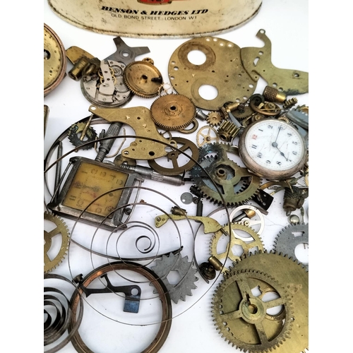 271 - Collection of Vintage Clock and Watch Parts to include Silver Cased Ladies Watches (2) and Incabloc ... 