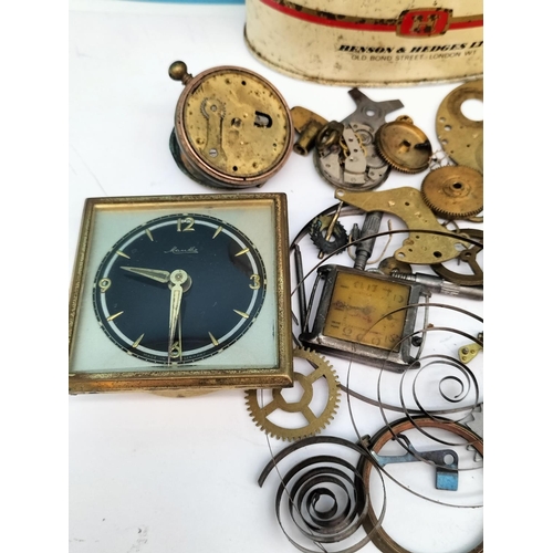 271 - Collection of Vintage Clock and Watch Parts to include Silver Cased Ladies Watches (2) and Incabloc ... 