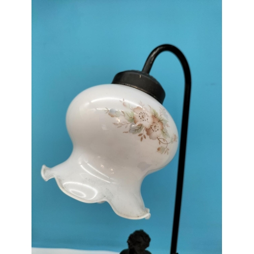 347 - Black Classical Style 46cm Lamp. W/O.