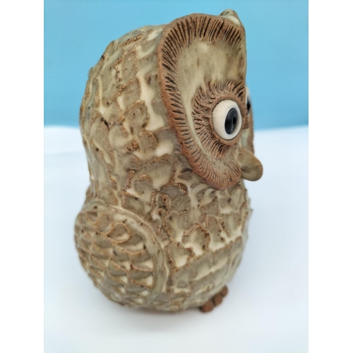 468 - Studio Pottery 13cm Owl Figure.