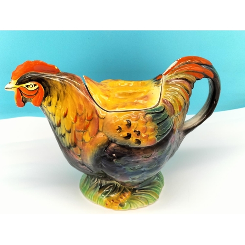 509 - Royal Winton Grimwades 1930's Art Deco Hand Painted 'Rooster' Teapot. Unmarked. Some Paint Missing o... 