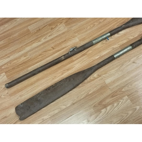 510 - Pair of Vintage Wooden Boat Oars. 160cm Long.