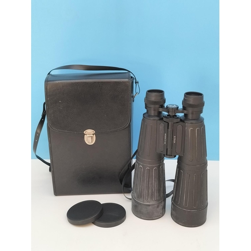 537 - Pair of Cased Hilkinson Argus 9 x 63 Binoculars.